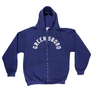 Greensboro Arched Felt Zip - Up Hoodie - Hudson’s Hill