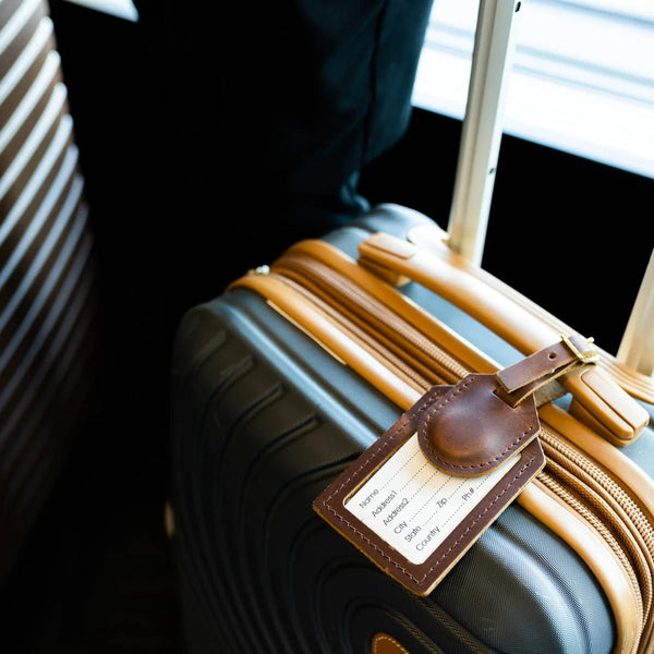 Leather AirTag Luggage Tag - Hudson’s Hill