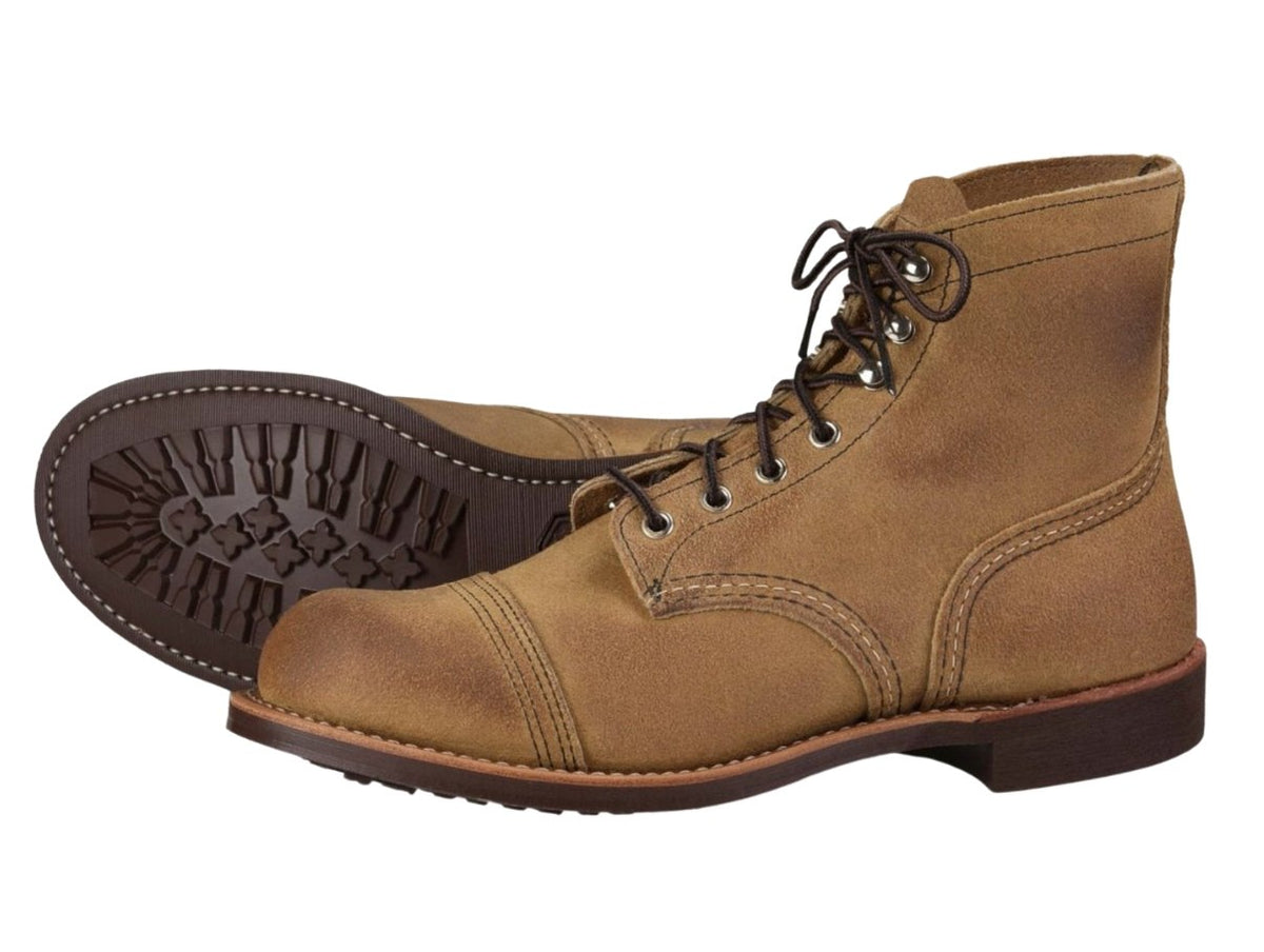 Red Wing Shoes 8084 Iron Ranger Leather Boots - Men - Brown Boots - UK 8.5