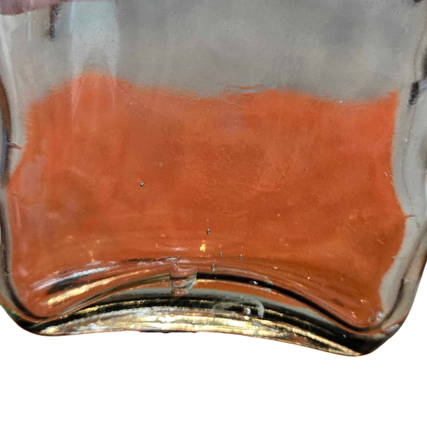 West German Saks Fifth Avenue Leather Bound Glass Flask