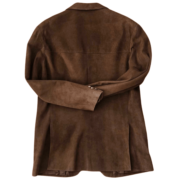 Chocolate Brown Vintage Suede Blazer - Hudson’s Hill