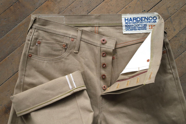 HARDENCO - 303 Fullcut Tan Selvedge Denim Jeans - Hudson’s Hill