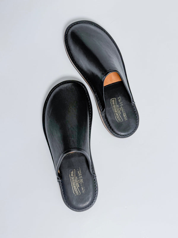 Hardworking Phil for Hudson's Hill - Black Horween Paddle Slide - Hudson’s Hill