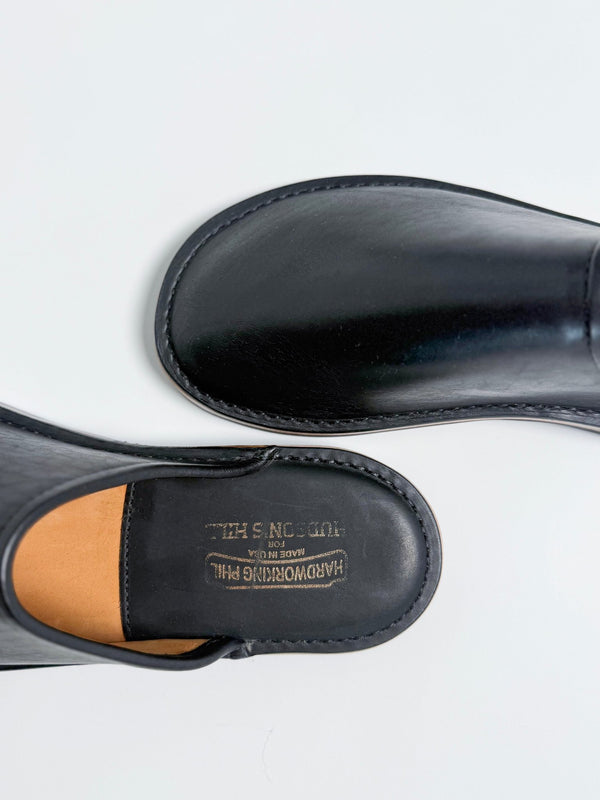 Hardworking Phil for Hudson's Hill - Black Horween Paddle Slide - Hudson’s Hill