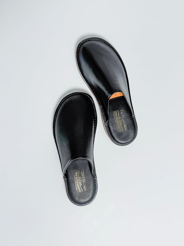 Hardworking Phil for Hudson's Hill - Black Horween Paddle Slide - Hudson’s Hill