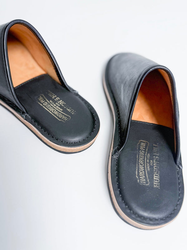 Hardworking Phil for Hudson's Hill - Black Horween Paddle Slide - Hudson’s Hill