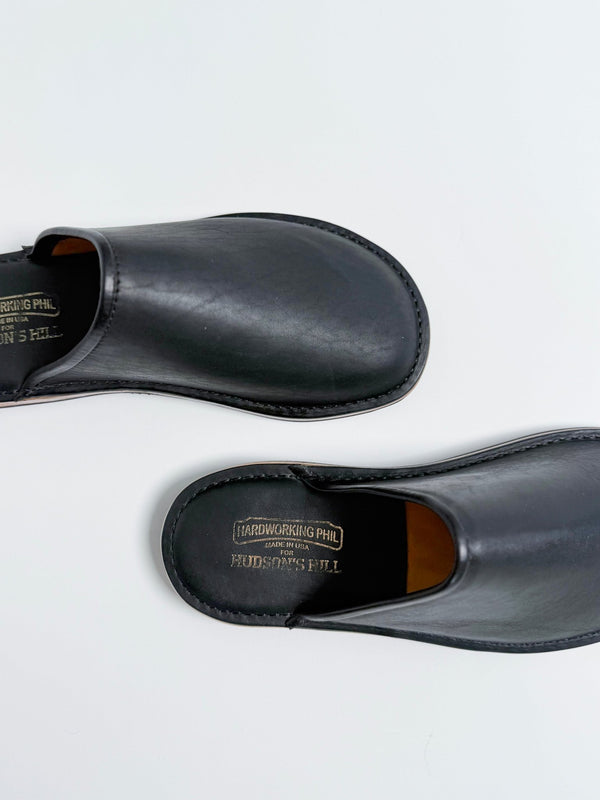 Hardworking Phil for Hudson's Hill - Black Horween Paddle Slide - Hudson’s Hill