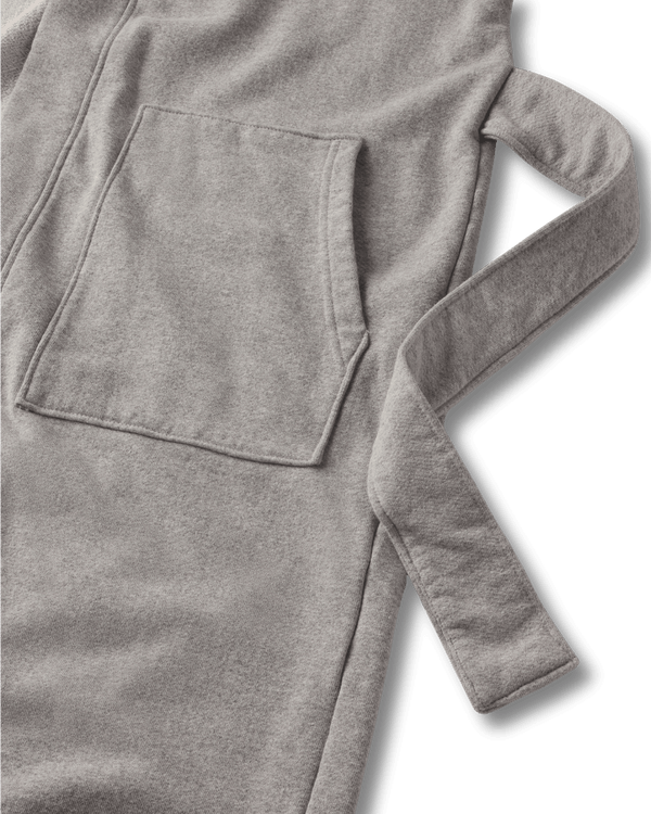 Soft Goods french terry hooded robe heather gray product