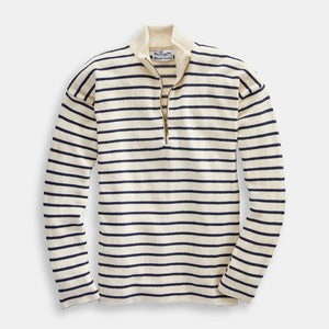 Whaler Knits - Nantucket Striped 1/4 Zip Pullover - Hudson’s Hill