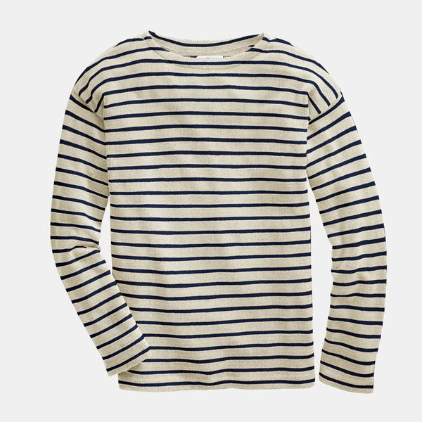 Whaler Knits - Nantucket Striped Boat Neck Pullover - Hudson’s Hill