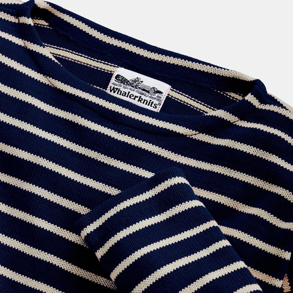 Whaler Knits - Nantucket Striped Boat Neck Pullover - Hudson’s Hill