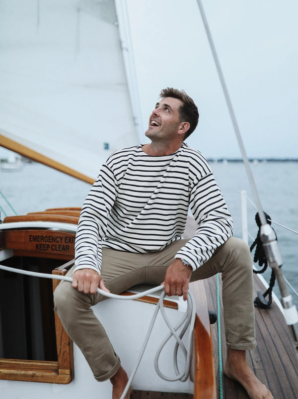 Whaler Knits - Nantucket Striped Boat Neck Pullover - Hudson’s Hill