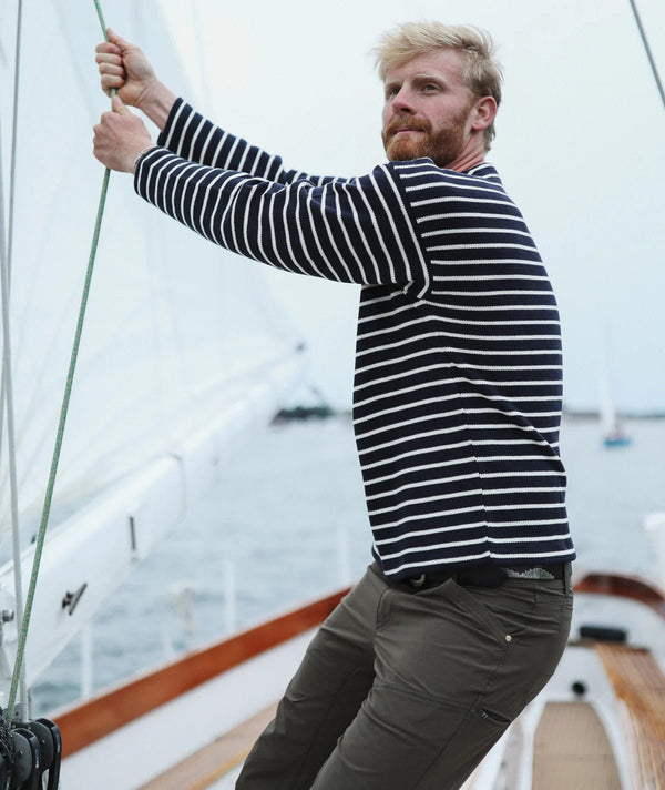 Whaler Knits - Nantucket Striped Boat Neck Pullover - Hudson’s Hill