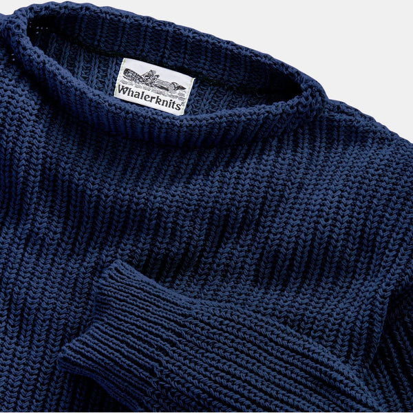 Whalerknits - Shaker Stitch Boat Neck Pullover - Hudson’s Hill