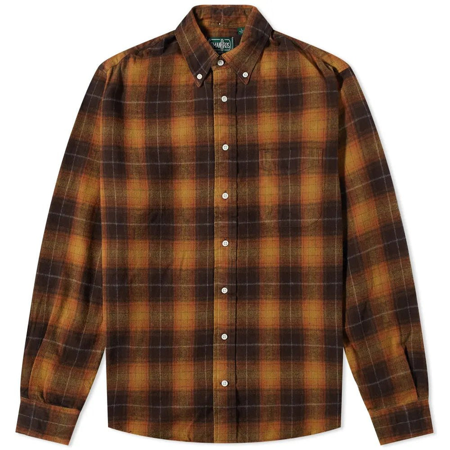 Gitman Vintage -- Brown Melange Shaggy Flannel Shirt - Hudson’s Hill