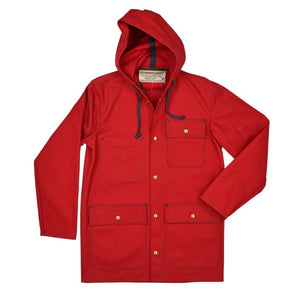 HARDENCO - Waxed Canvas Rain Jacket Red - Hudson’s Hill