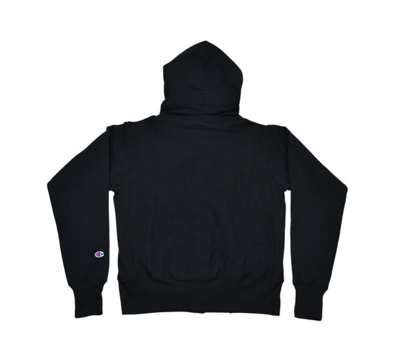 HH Champion Snap Front Hooded Sweatshirt - Black - Hudson’s Hill