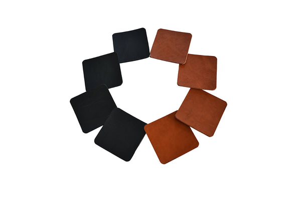 HH Leather Square Coaster Set Of 4 - Hudson’s Hill