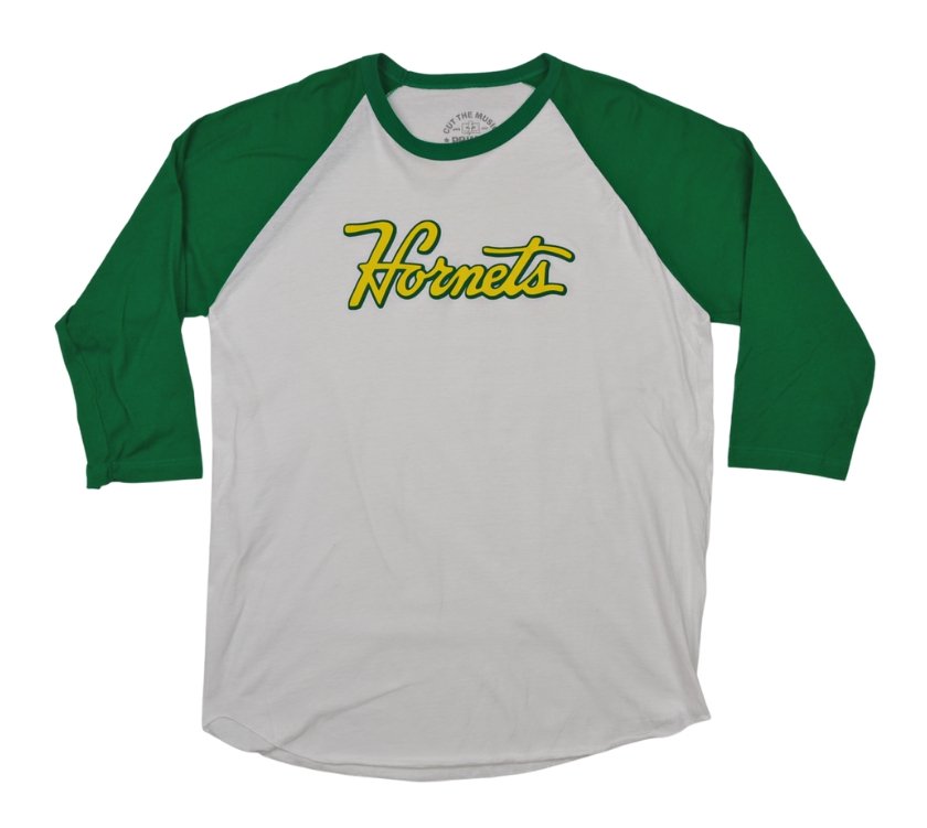 Cut The Music Prints Hornets Baseball Raglan T-Shirt XL