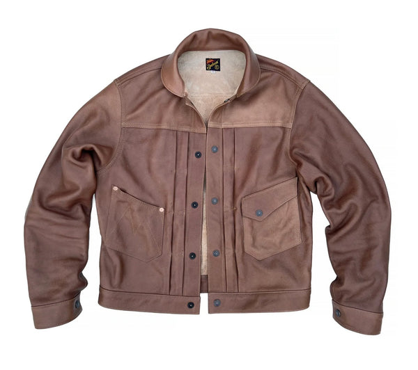 Mister Freedom - Bison Ranch Blouse Brown Veg Tan Leather - Hudson’s Hill