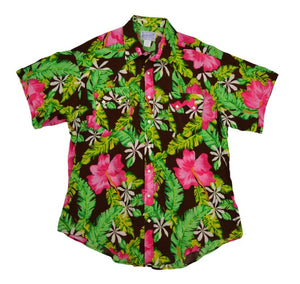 Rockmount Ranch Wear S/S Brown Hawaiian Floral - Hudson’s Hill