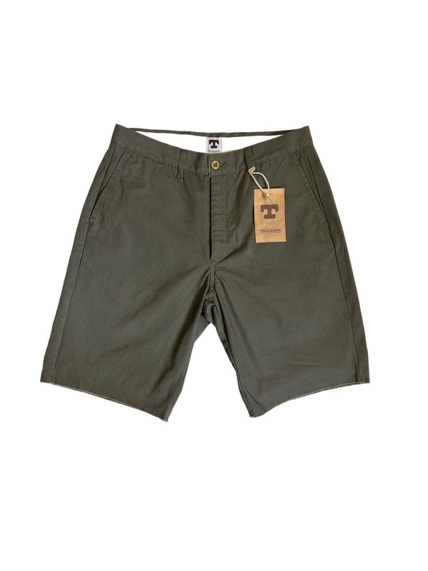 Tellason Cut-Off Shorts Cotton Ripstop Moss - Hudson’s Hill